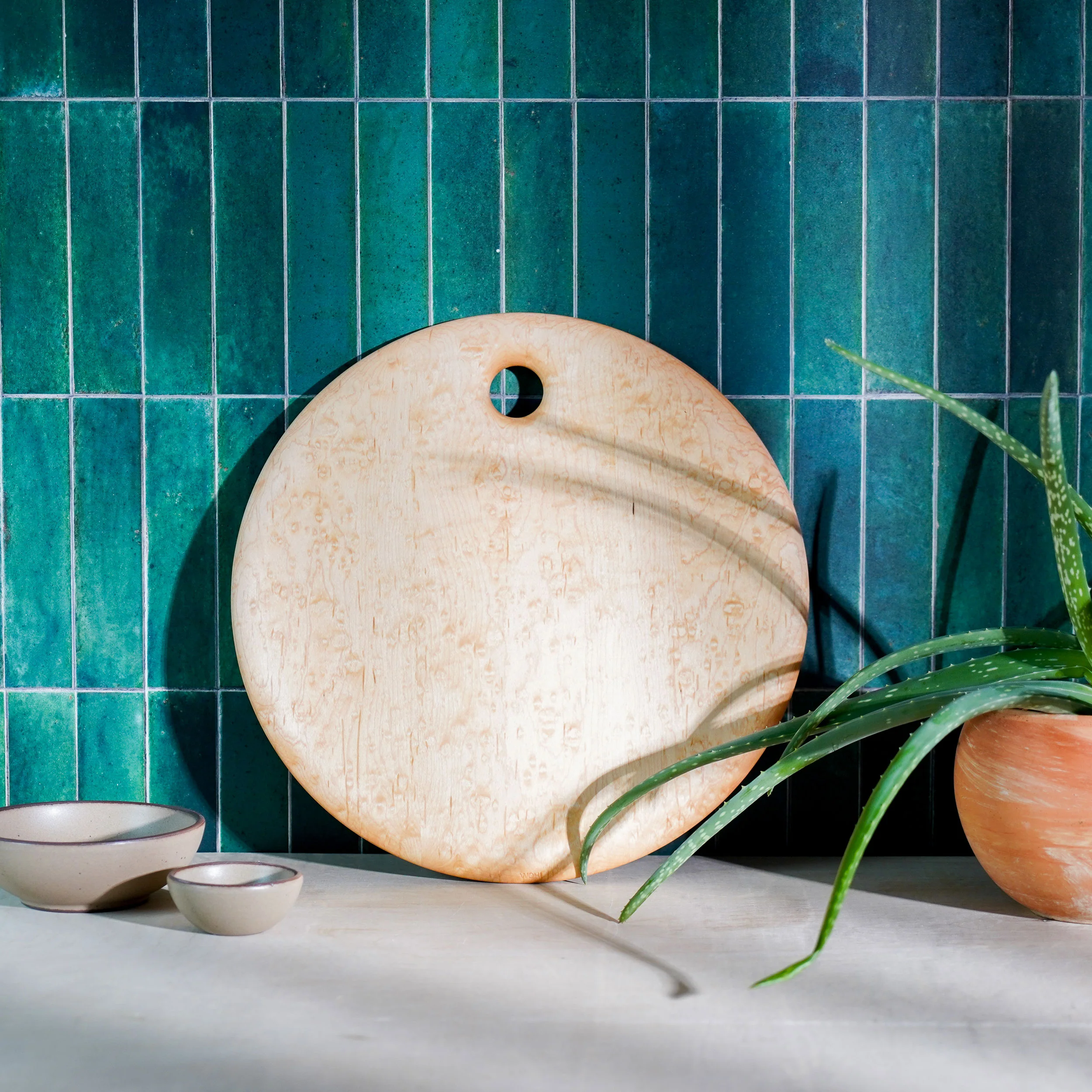 Bird's-Eye Maple Cutting Board, Round - Image 2