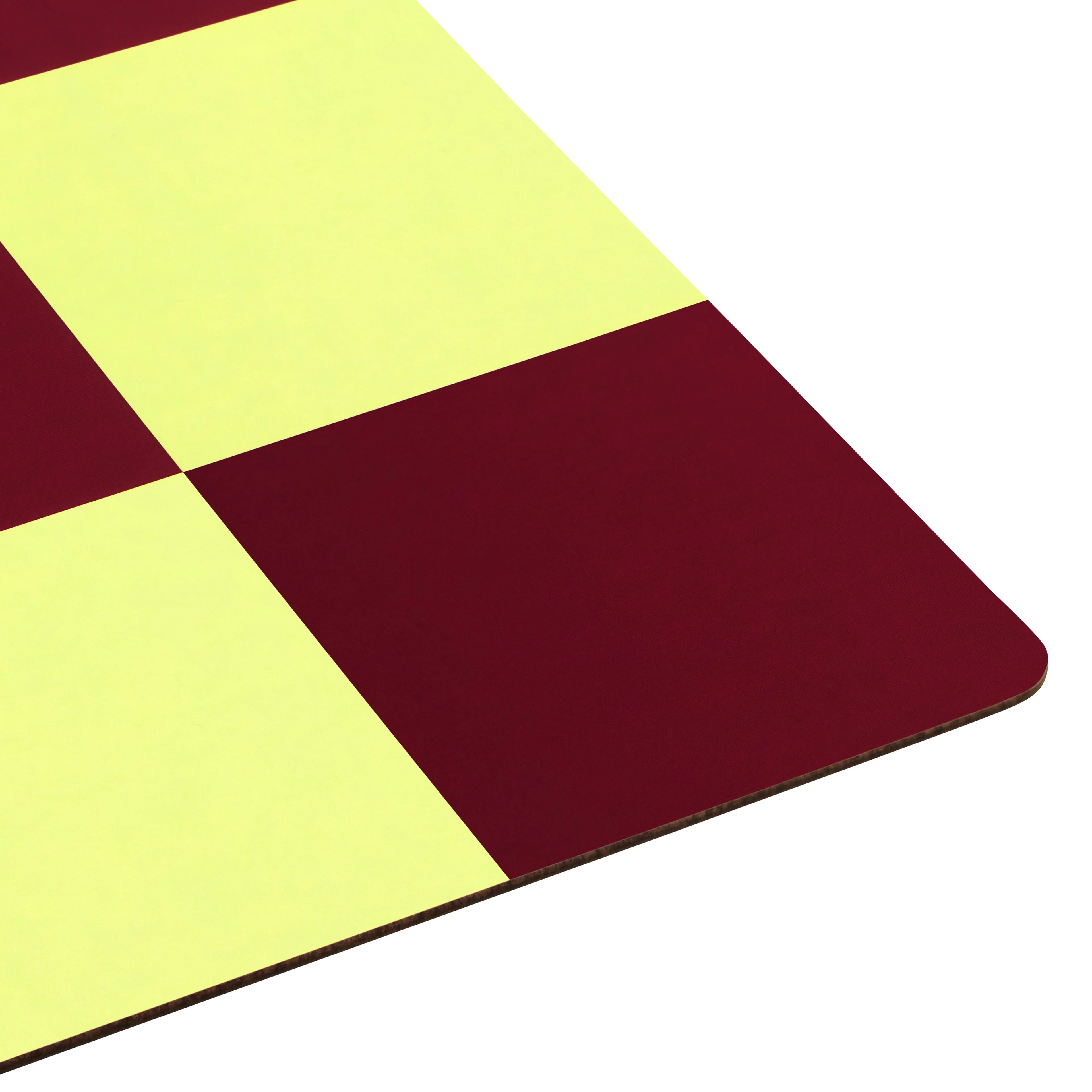 Check Placemat, Butter + Burgundy, Set of 2 - Image 2