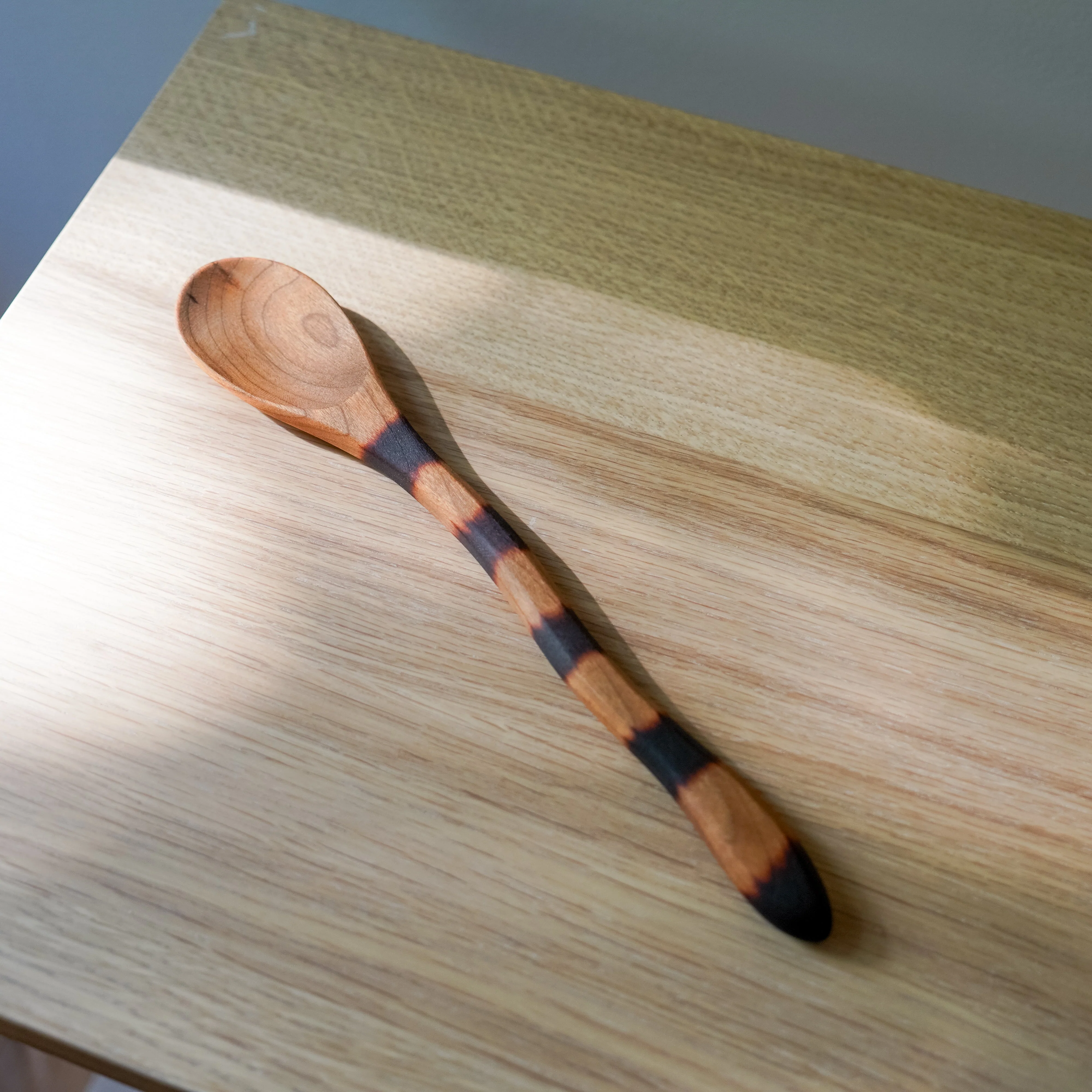Cherry Wood Little Wiggle Cat Tail Spoon - Image 2
