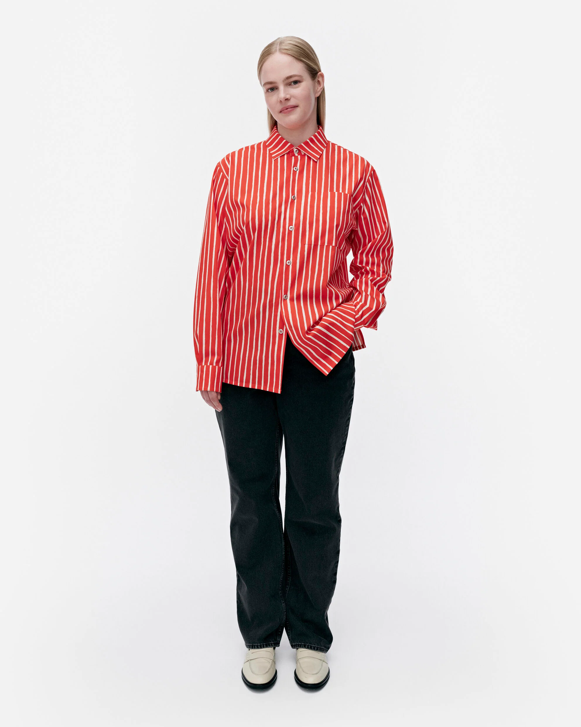 Jokapoika Shirt - Red + White - Image 4