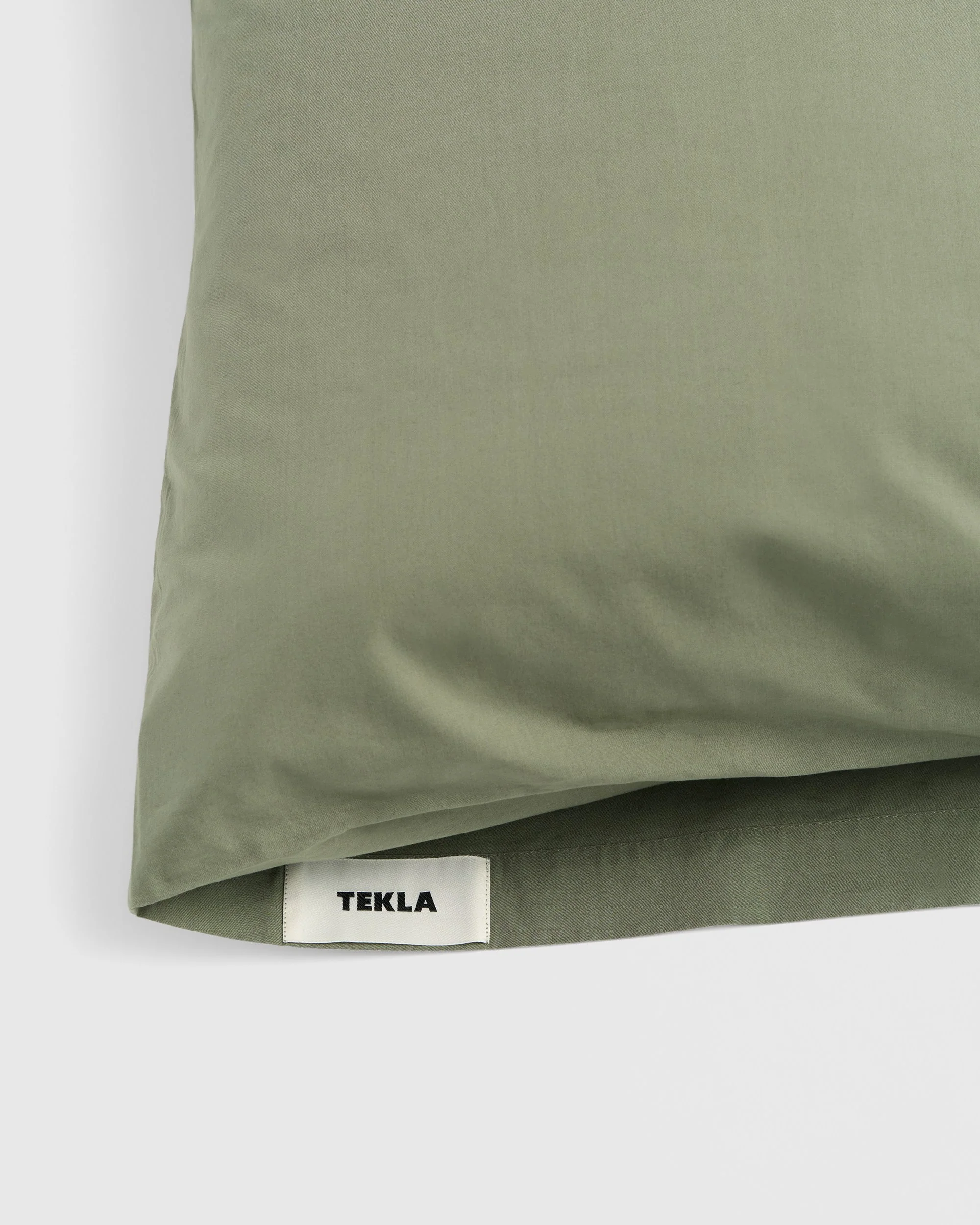 Percale Pillow Sham, Olive Green - Image 3