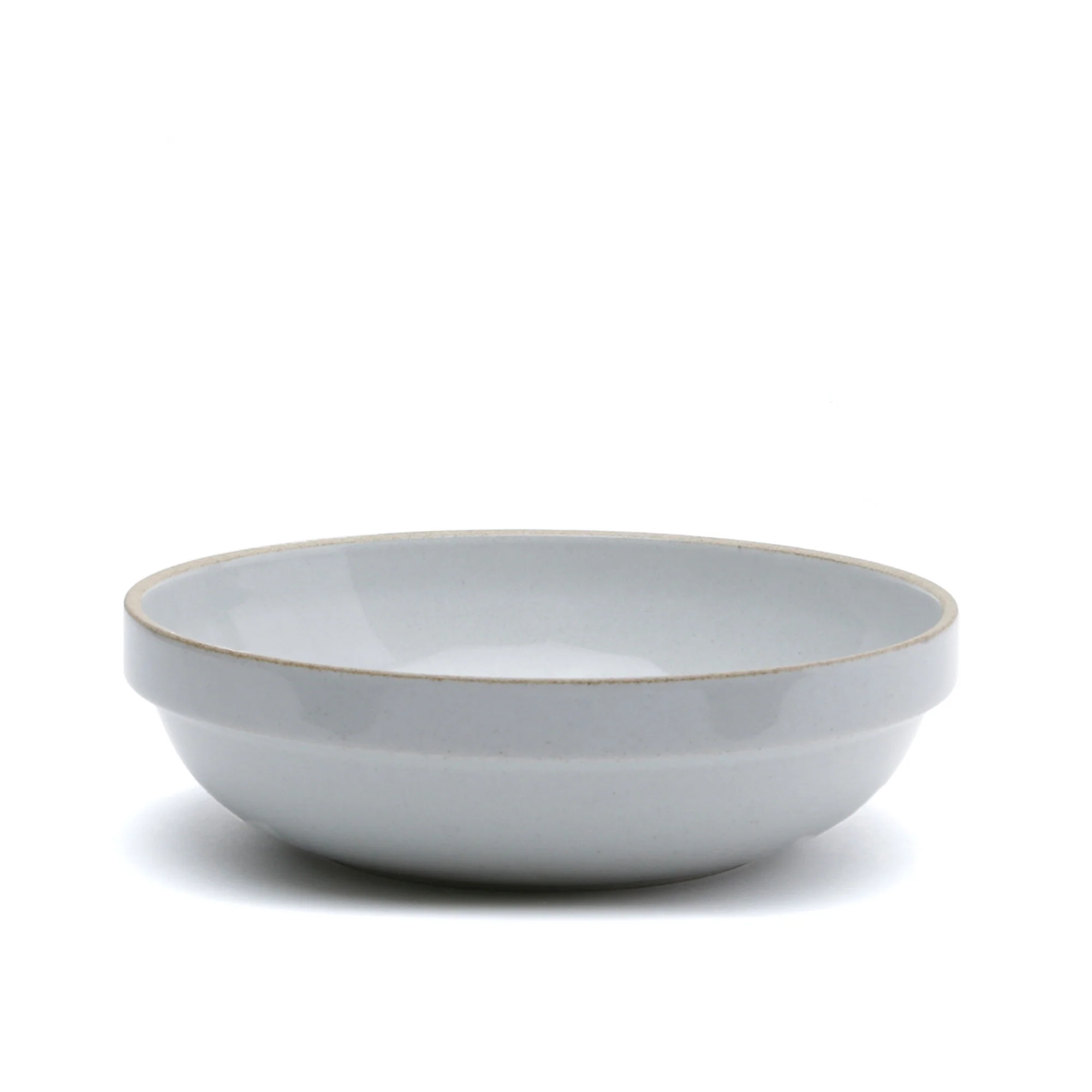 Gloss Gray Porcelain Ceramic Low Bowl - Image 3