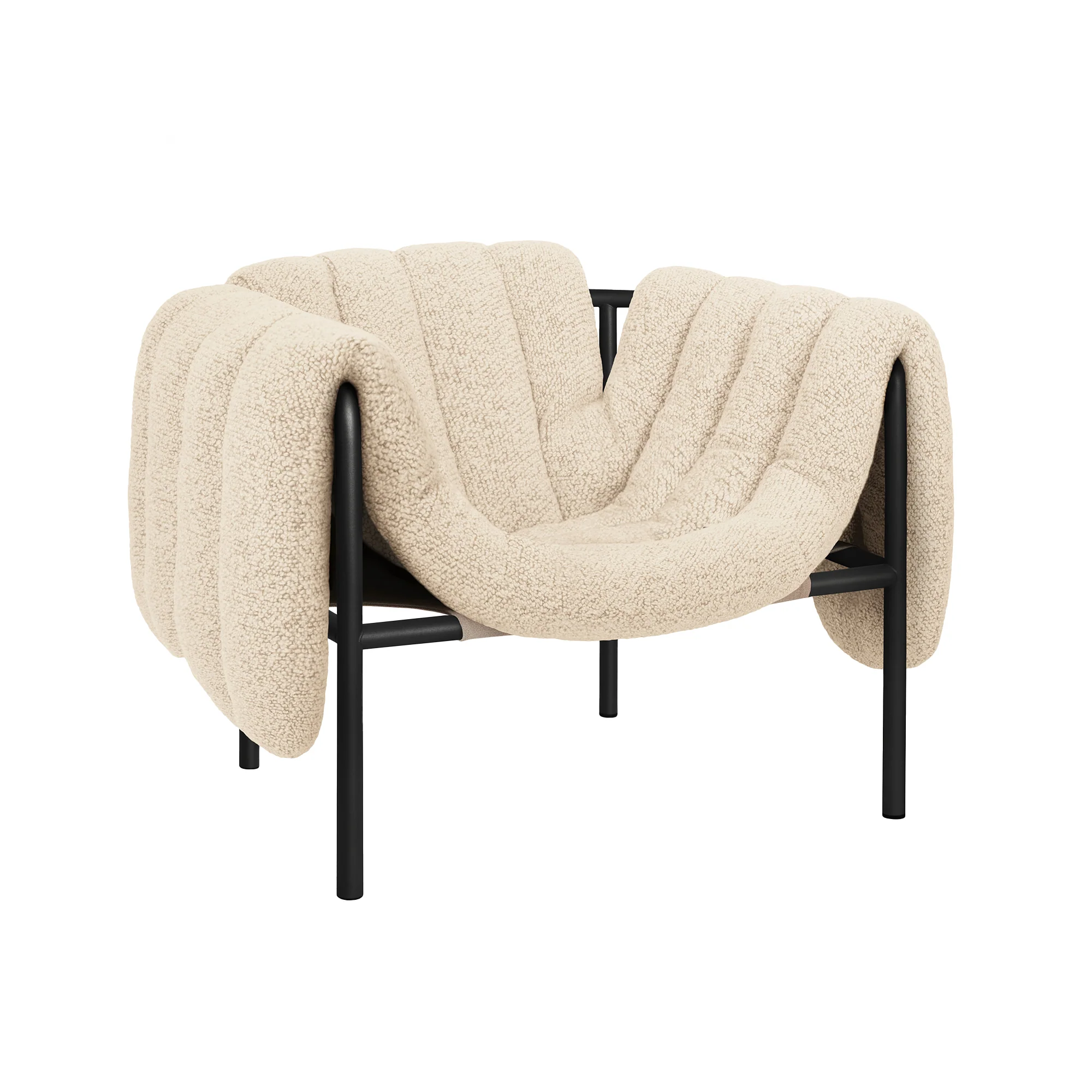 Puffy Lounge Chair, Black Grey - Image 10