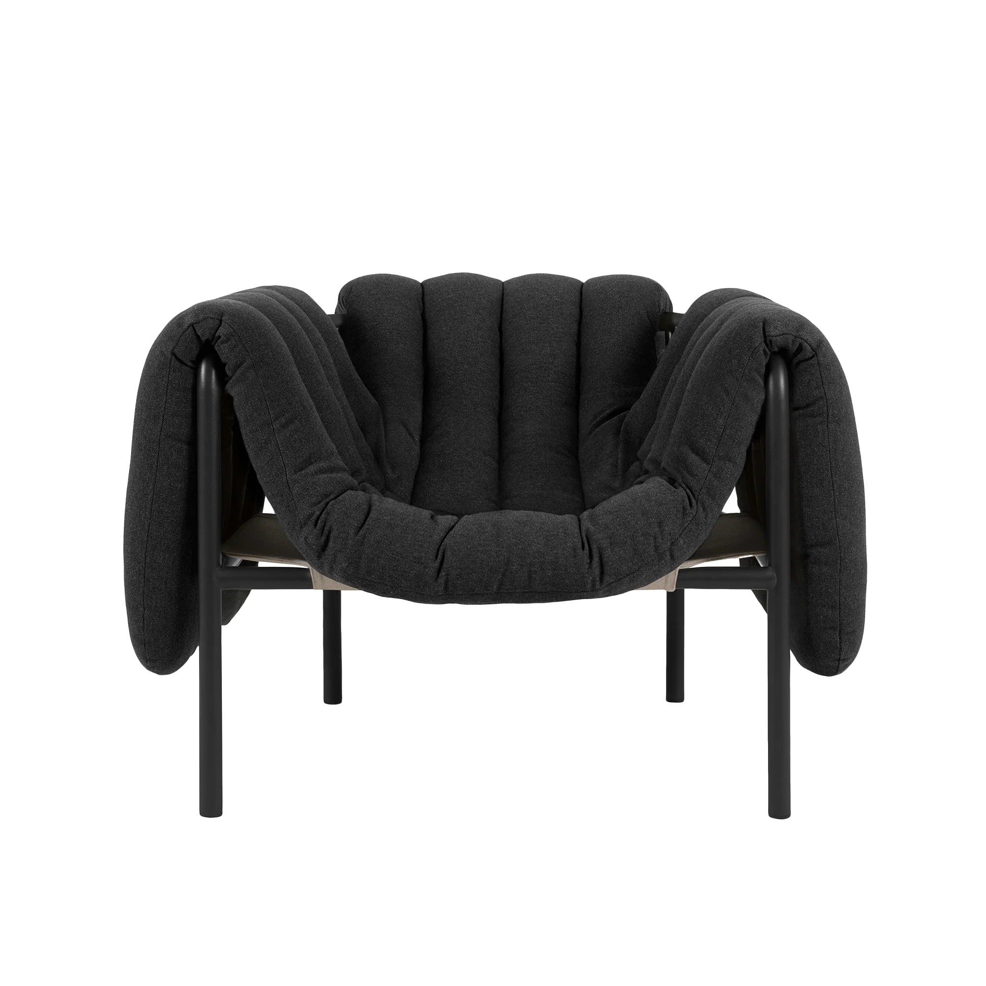 Puffy Lounge Chair, Black Grey - Image 5