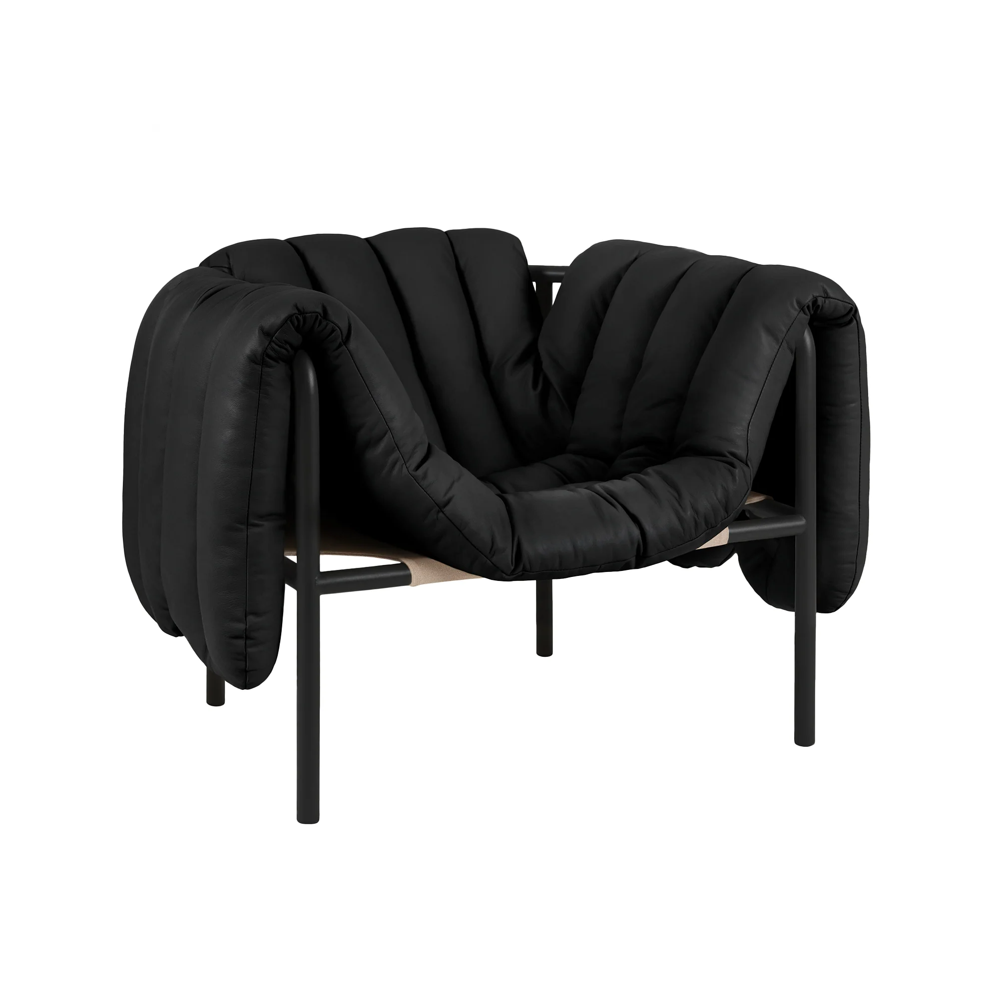 Puffy Lounge Chair, Black Grey - Image 6