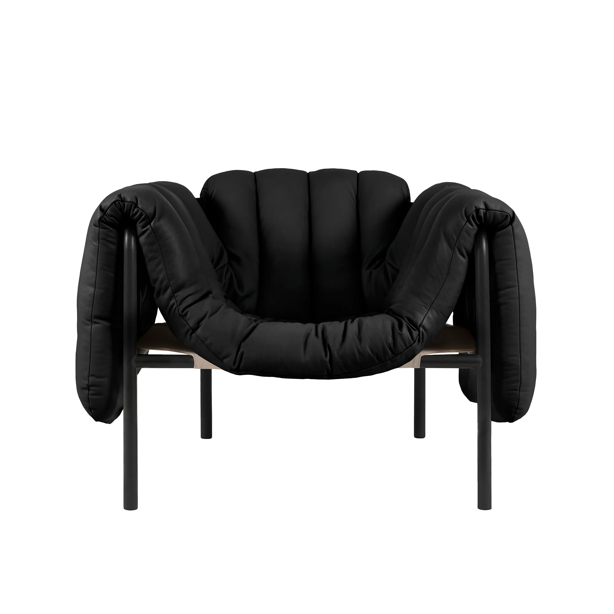 Puffy Lounge Chair, Black Grey - Image 7