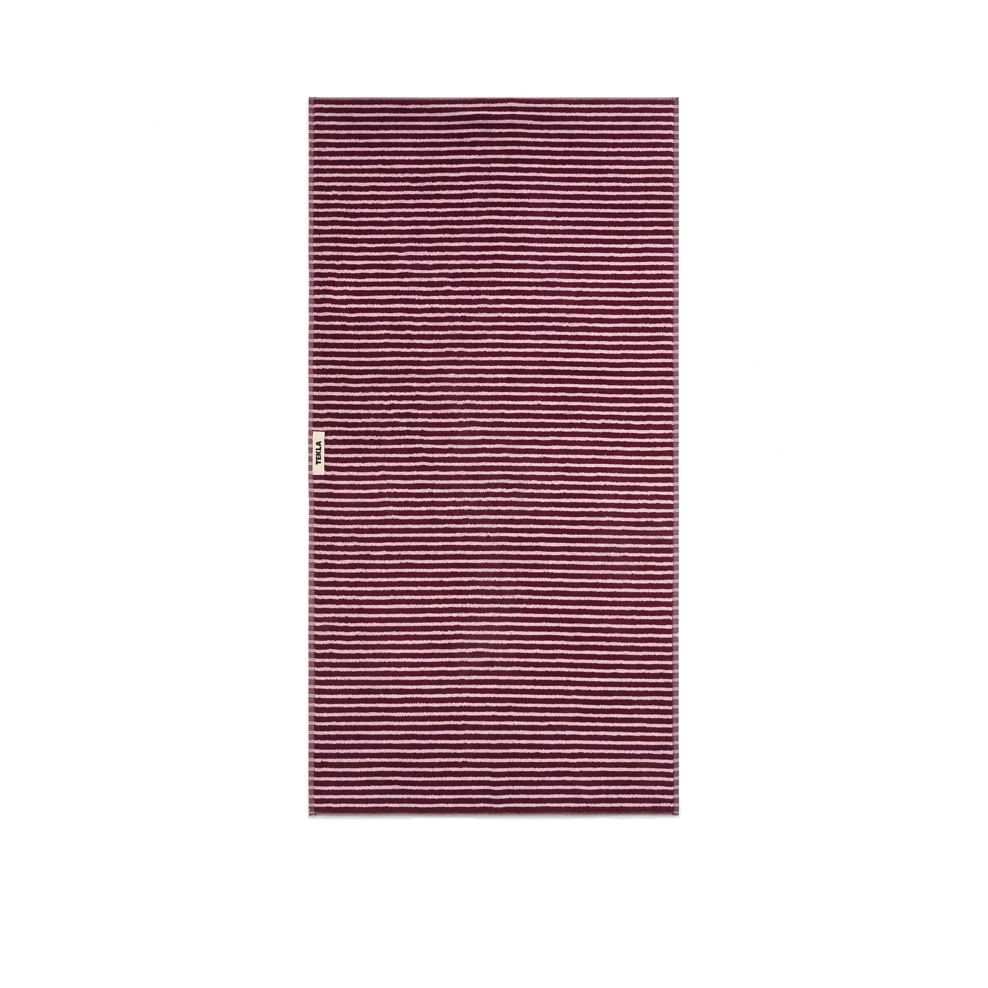 Red and Rose Striped Terry Towel - Image 3