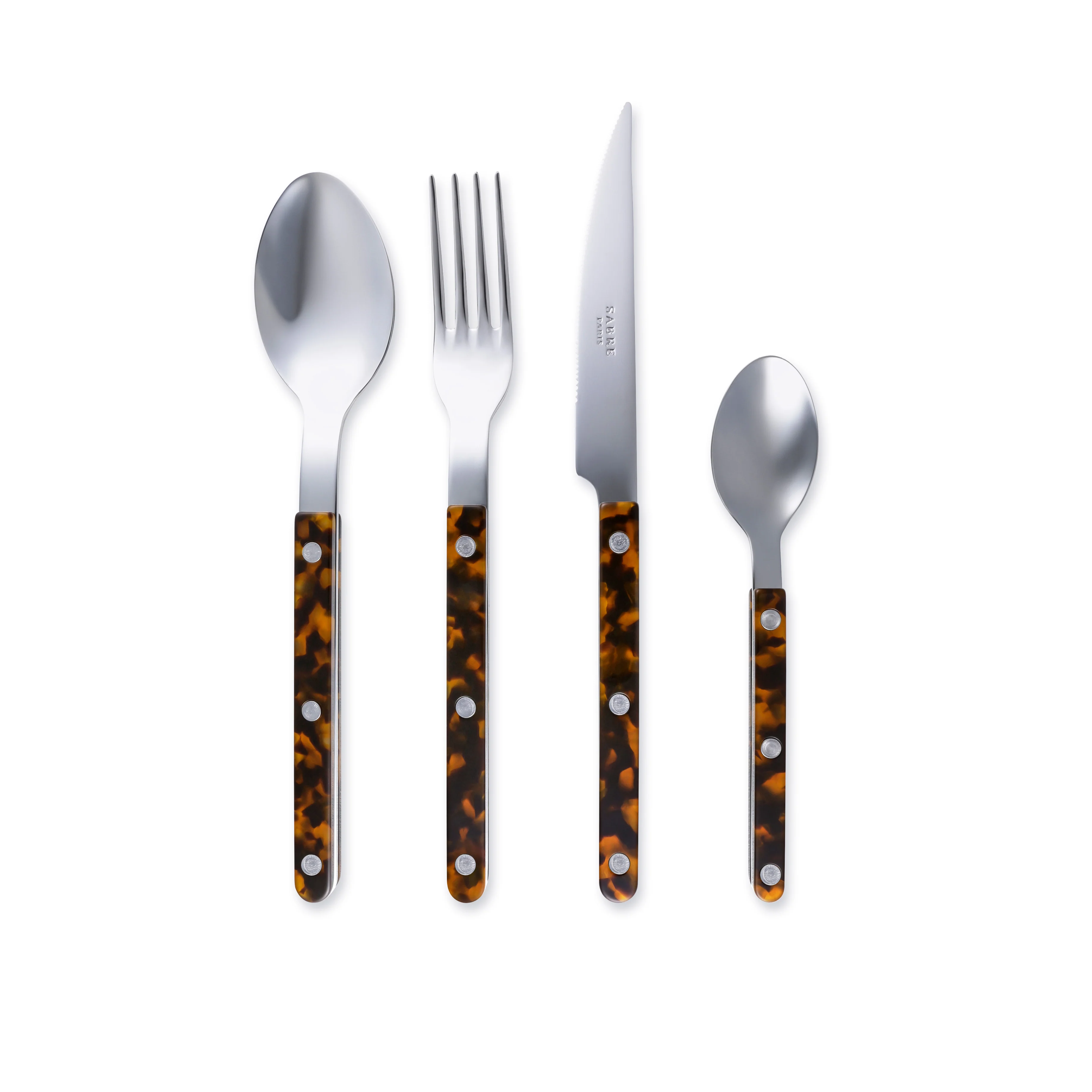 Bistrot Flatware, Tortoise, 4pc