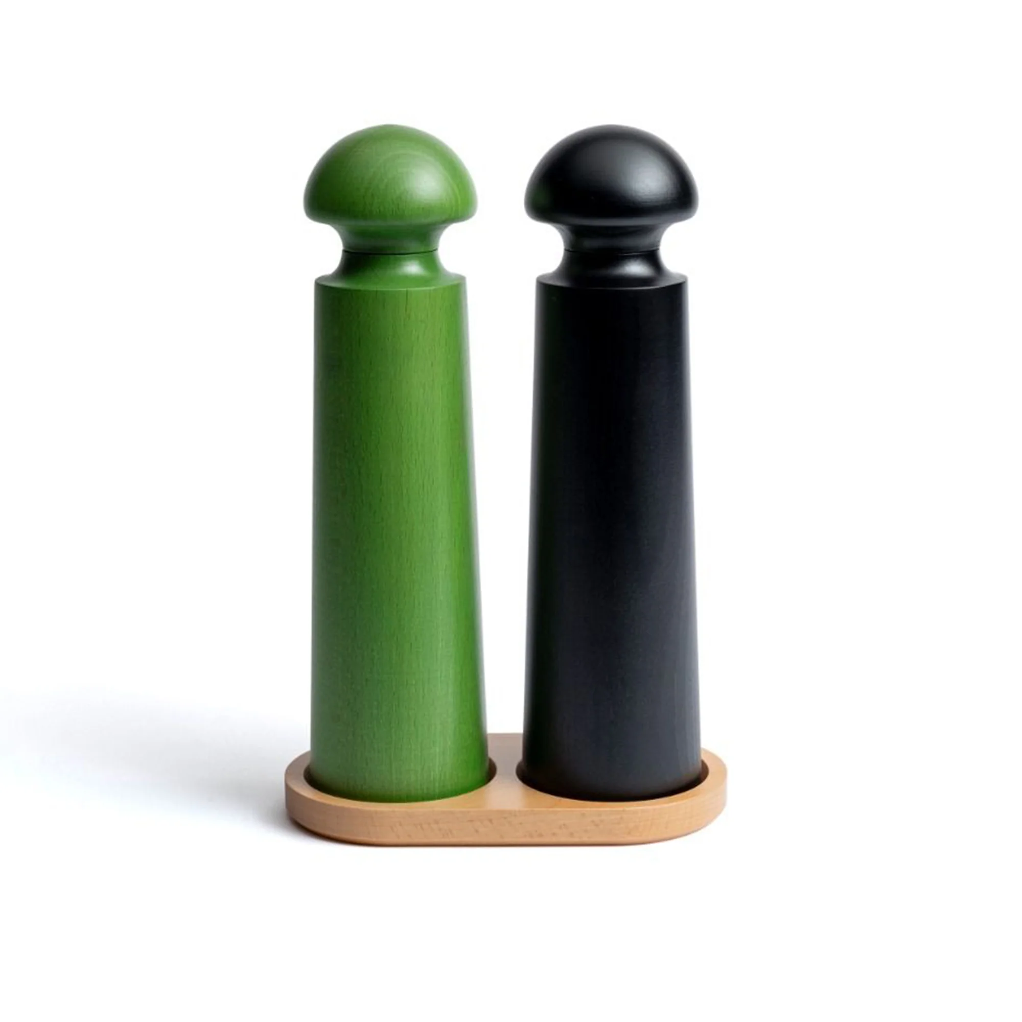 Salt + Pepper Mill Stand, Beech - Image 2