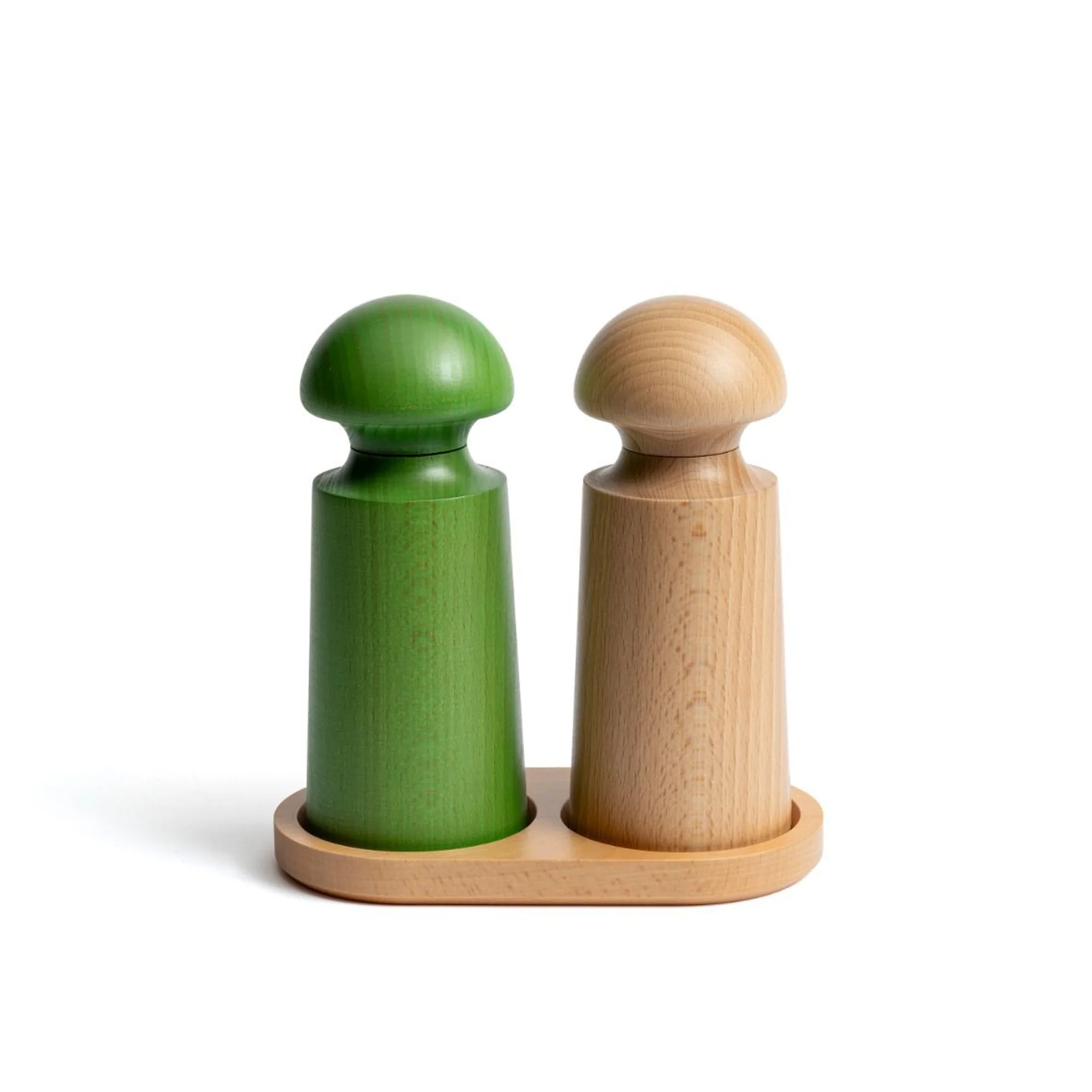 Salt + Pepper Mill Stand, Beech - Image 3