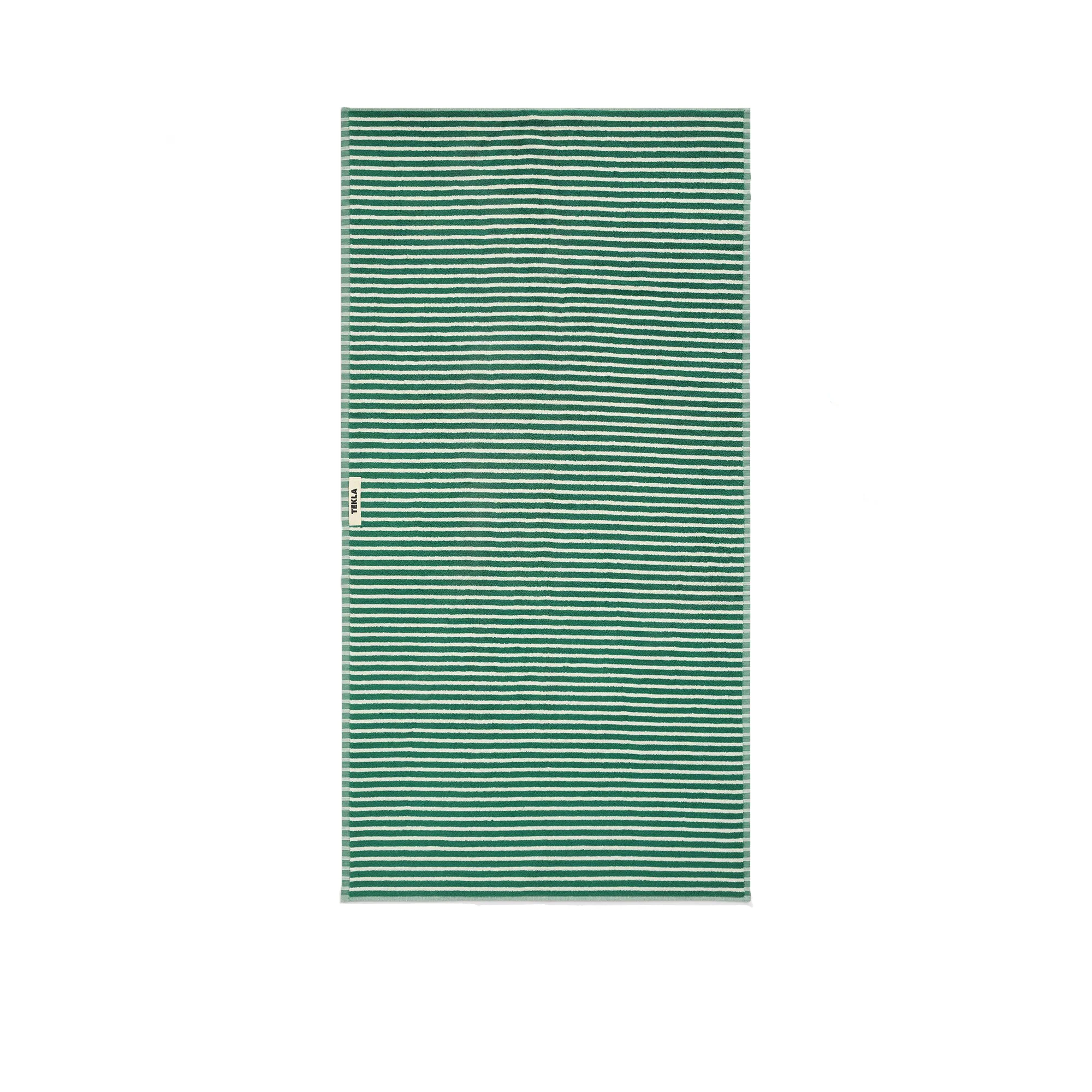 Teal Green Striped Terry Towel - Image 2